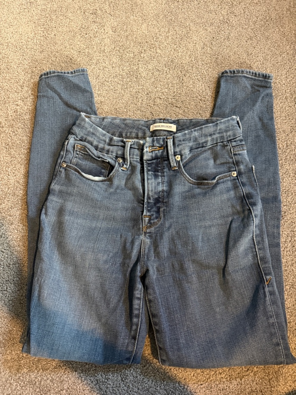 Good American Women's Good Legs Cropped Skinny Jeans Size 27